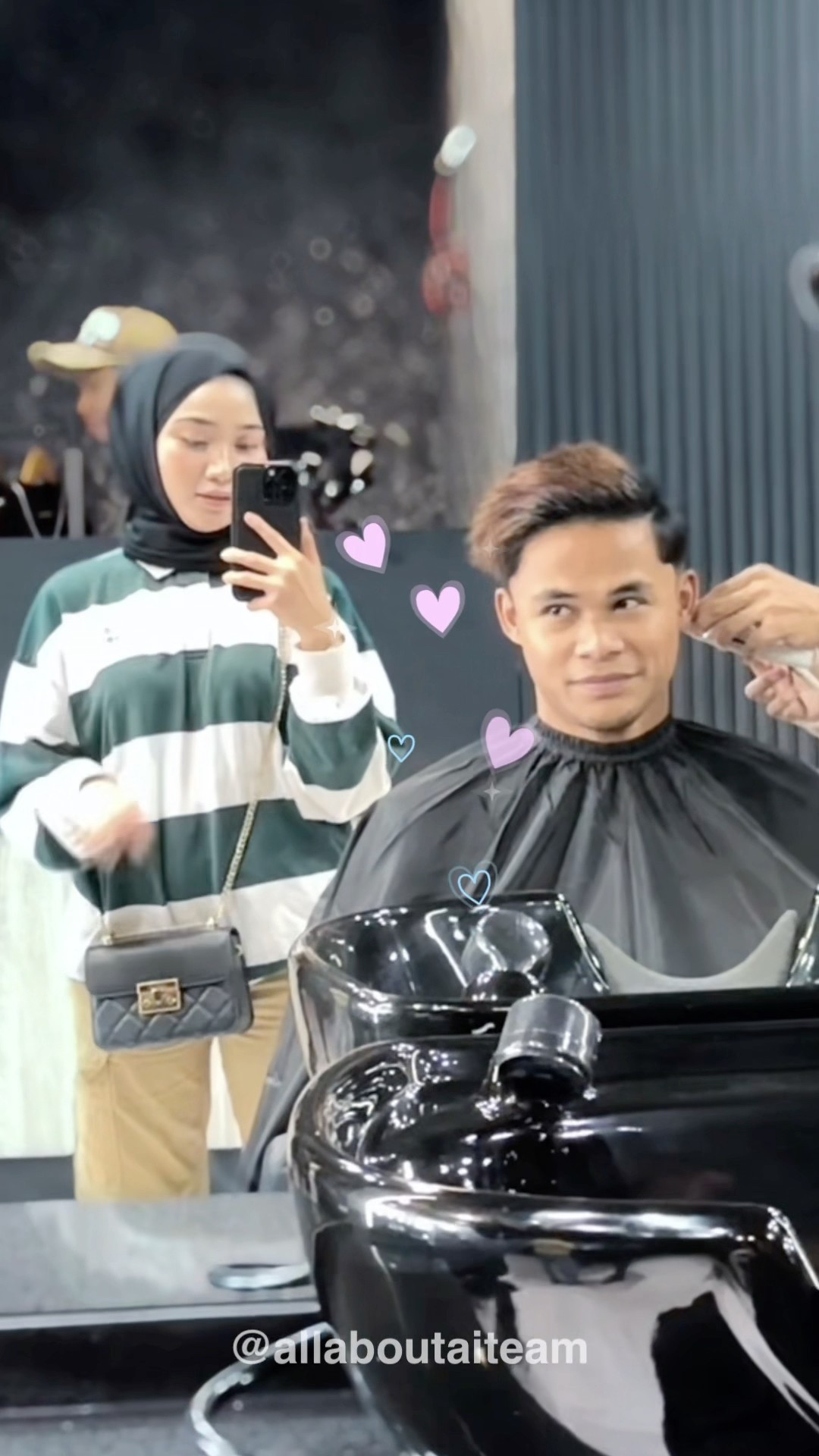 Aduh Senang Je Mintak Partner Recordkan Video Tengah Buat Haircut Baru Eh ? #hana #aifae #aiteam